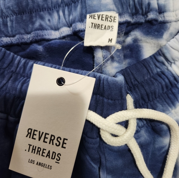 Men's Reverse Threads Navy and White Tye Dye Shorts Size Medium - Picture 3 of 3